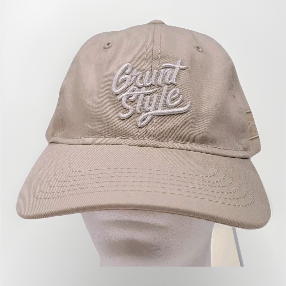 Grunt Style Tan Baseball Cap Logo‎ Hat Adjustable OSFA NWT